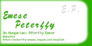 emese peterffy business card
